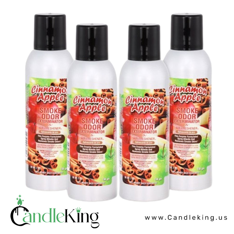 Smoke-Odor-Exterminator-198-gm-7-oz-Large-Spray-Cinnamon-Apple-Set-of-Four-Cans