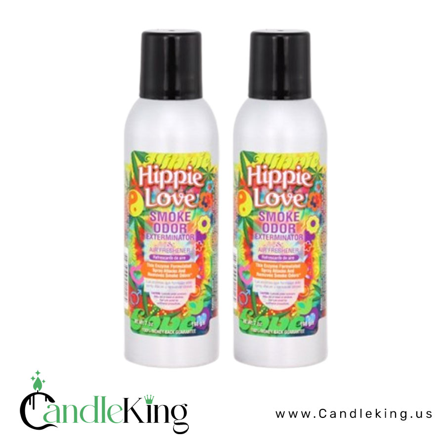 Smoke-Odor-Exterminator-198-gm-7-oz-Large-Spray-Hippie-Love-Set-of-Two-Cans