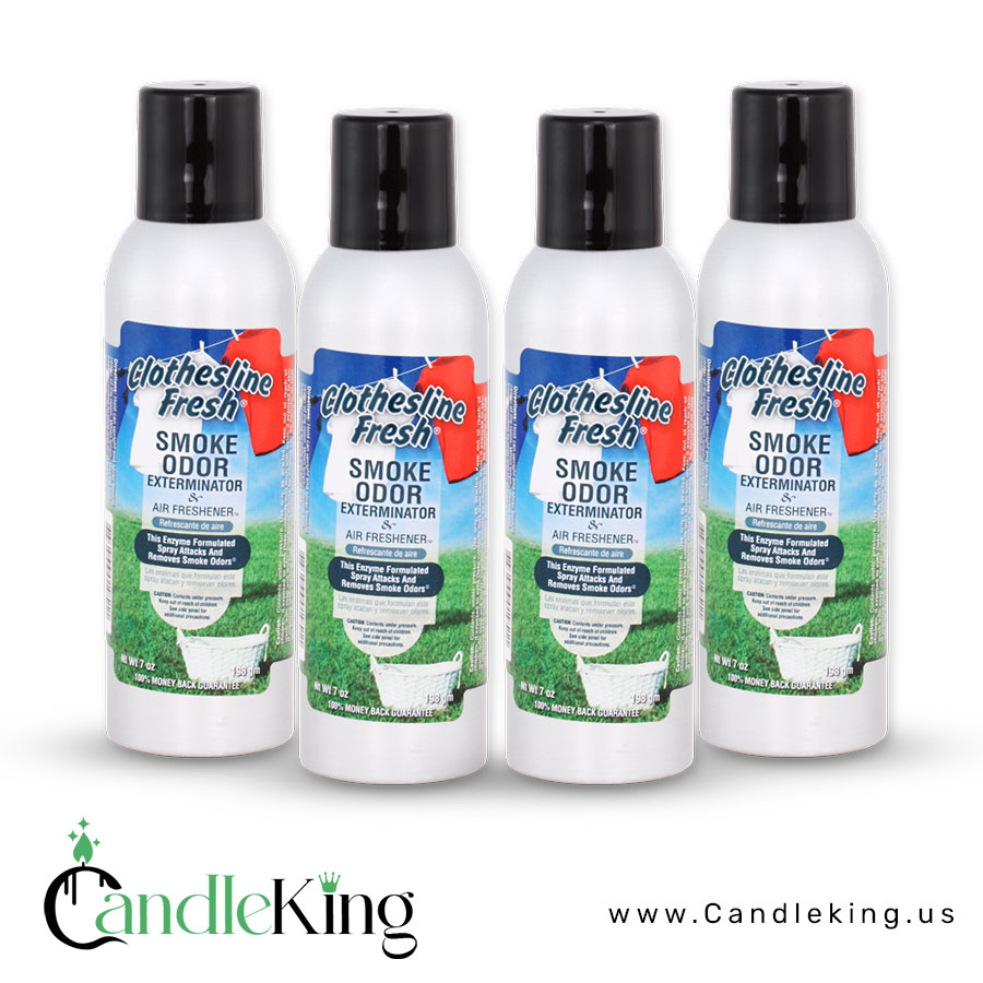 Smoke-Odor-Exterminator-Removes-CigarCigarettePipeTobacco-Smells-7oz-Spray-Air-Freshener,-Clothesline-Fresh-(4-Pack)